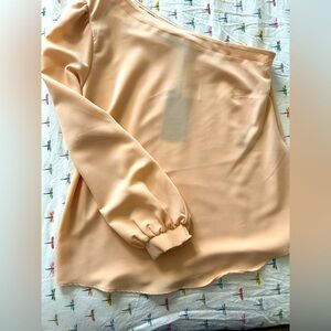 Elegant Blush Off-Shoulder Blouse NWT